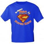 Kinder T-Shirt mit Print - In diesem Shirt steckt ein Superkind - 08111 - blau - Gr. 86-164