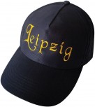 Baseballcap mit Stick - LEIPZIG - 68864 schwarz - Cap Kappe Baumwollcap