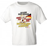 Kinder T-Shirt mit Aufdruck - ... für Deutschland schreien - 08116 - weiß - Gr. 122/128