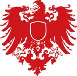Aufkleber Wandapplikation - Wappen Preussen - AP4097 - rot / 40cm