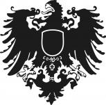 Aufkleber Wandapplikation - Wappen Preussen - AP4097 - schwarz / 30cm