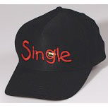 Baseballcap mit Stick - Single - 68558 schwarz