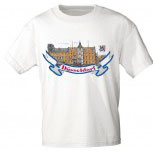 T-Shirt unisex mit Aufdruck - DÜSSELDORF - 09412 weiß - Gr. S-XXL