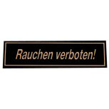 Verbotsschild - RAUCHEN VERBOTEN - schwarz - Gr. ca. 90 x 25 mm - 308004