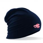 Longbeanie Slouch-Beanie Sommerbeanie mit Textildruck - HUMMER - SB55060 blau