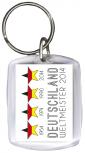 Schlüsselanhänger - 4 STERNE Weltmeister Deutschland - Gr. 5 x 4 cm - 13502