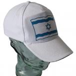 Baseballcap mit Print Fahne Flagge - ISRAEL - 50151 weiß