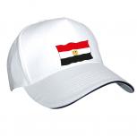 Baseballcap mit Print Fahne Flagge - Ägypten - 50158 weiß
