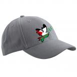 Baseballcap mit Textildruck Fahne Flagge - Free Palestine Friedenstaube - 50183 grau