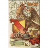 Magnet Nostalige - Wappen Baden - Gr. ca. 8 x 5,5 cm - 38726 - Küchenmagnet