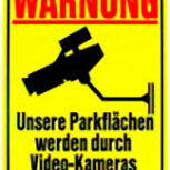 Warnschild - WARNUNG - PARKFLÄCHEN ÜBERWACHT - Gr. ca. 47 x 32 cm - 308819