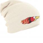 Longbeanie Slouch-Beanie Mütze Flamme Vogel 51104 natur