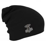 Longbeanie Slouch-Beanie Mütze Thor Hammer 51105 schwarz