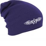 Longbeanie Slouch-Beanie Mütze Tribal Tattoo 51106 lila