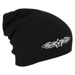 Longbeanie Slouch-Beanie Mütze Tribal Tattoo 51106 schwarz