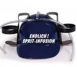 Trinkhelm Spaßhelm mit Print - Endlich! Sprit-Infusion - 51602 blau