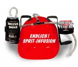 Trinkhelm Spaßhelm mit Print - Endlich! Sprit-Infusion - 51602 rot