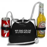 Trinkhelm Spaßhelm mit Printmotiv - Wir sind für die 35 Liter Woche - 51610 schwarz