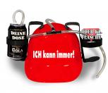 Trinkhelm Spaßhelm mit Print - Ich kann immer - 51612 rot
