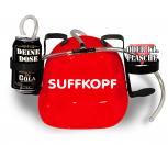 Trinkhelm Spaßhelm mit Print - Suffkopf - 51629 rot