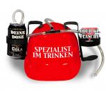 Trinkhelm Spaßhelm mit Print - Spezialist im Trinken - 51632 rot