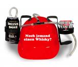 Trinkhelm Spaßhelm mit Print - Noch jemand einen Whisky - 51642 rot