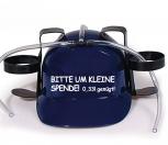 Trinkhelm Spaßhelm mit Print - Bitte um kleine Spende - 0,33L genügt - 51656 blau