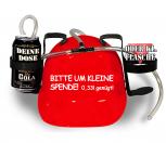 Trinkhelm Spaßhelm mit Print - Bitte um kleine Spende - 0,33L genügt - 51656