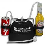 Trinkhelm Spaßhelm mit Print - Bitte um kleine Spende - 0,33L genügt - 51656 schwarz