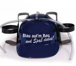 Trinkhelm Spaßhelm mit Print - Blau auf´m Bau und Spaß dabei - 51658