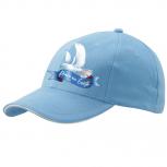 Baseballcap mit Textildruck - PEACE ON EARTH Friedenstaube - 52023 Hellblau