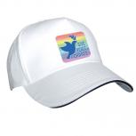 Baseballcap mit Textildruck - Give Peace a Chance - Friedenstaube - 52025 Weiß
