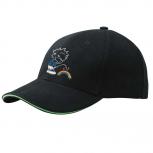 Baseballcap mit Textildruck - Pinkelmännchen auf Regenbogen - 52032 schwarz