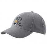 Baseballcap mit Textildruck - Pinkelmännchen gegen Drohnen - 52036 grau