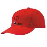 Baseballcap mit Textildruck - Pinkelmännchen gegen Panzer - 52047 rot