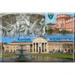 Magnet - Kurstadt Wiesbaden - Gr. ca. 8 x 5,5 cm - 38776 - Kühlschrankmagnet Küchenmagnet