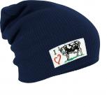 Longbeanie Slouch-Beanie Wintermütze I Love Kuh 54032 Navy