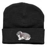 Hip-Hop Mütze Einstickung Kaninchen grau 54318