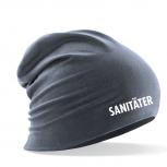 Longbeanie Slouch-Beanie Sommerbeanie mit Textildruck - SANITÄTER - 54449