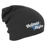 Longbeanie Slouch-Beanie Mütze Heimathafen Schiffrad 54488 grau