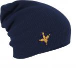 Longbeanie Slouch-Beanie Mütze Hahnentritt 54508 Navy