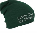 Longbeanie Slouch-Beanie Mütze Lever Tod als Sklave 54516 grün