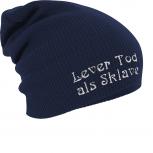 Longbeanie Slouch-Beanie Mütze Lever Tod als Sklave 54516 Navy