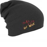 Longbeanie Slouch-Beanie Mütze make love not war 54524 grau