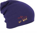 Longbeanie Slouch-Beanie Mütze make love not war 54524 lila