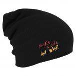 Longbeanie Slouch-Beanie Mütze make love not war 54524 schwarz