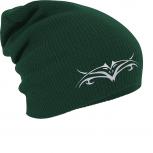 Longbeanie Slouch-Beanie Tattoo Tribal 54532 grün