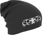 Longbeanie Slouch-Beanie Tattoo Tribal 54533 grau
