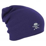 Longbeanie Slouch-Beanie Mütze Totenkopf 54544 Navy