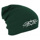 Longbeanie Slouch-Beanie Mütze Tribal Tattoo 54551 grün